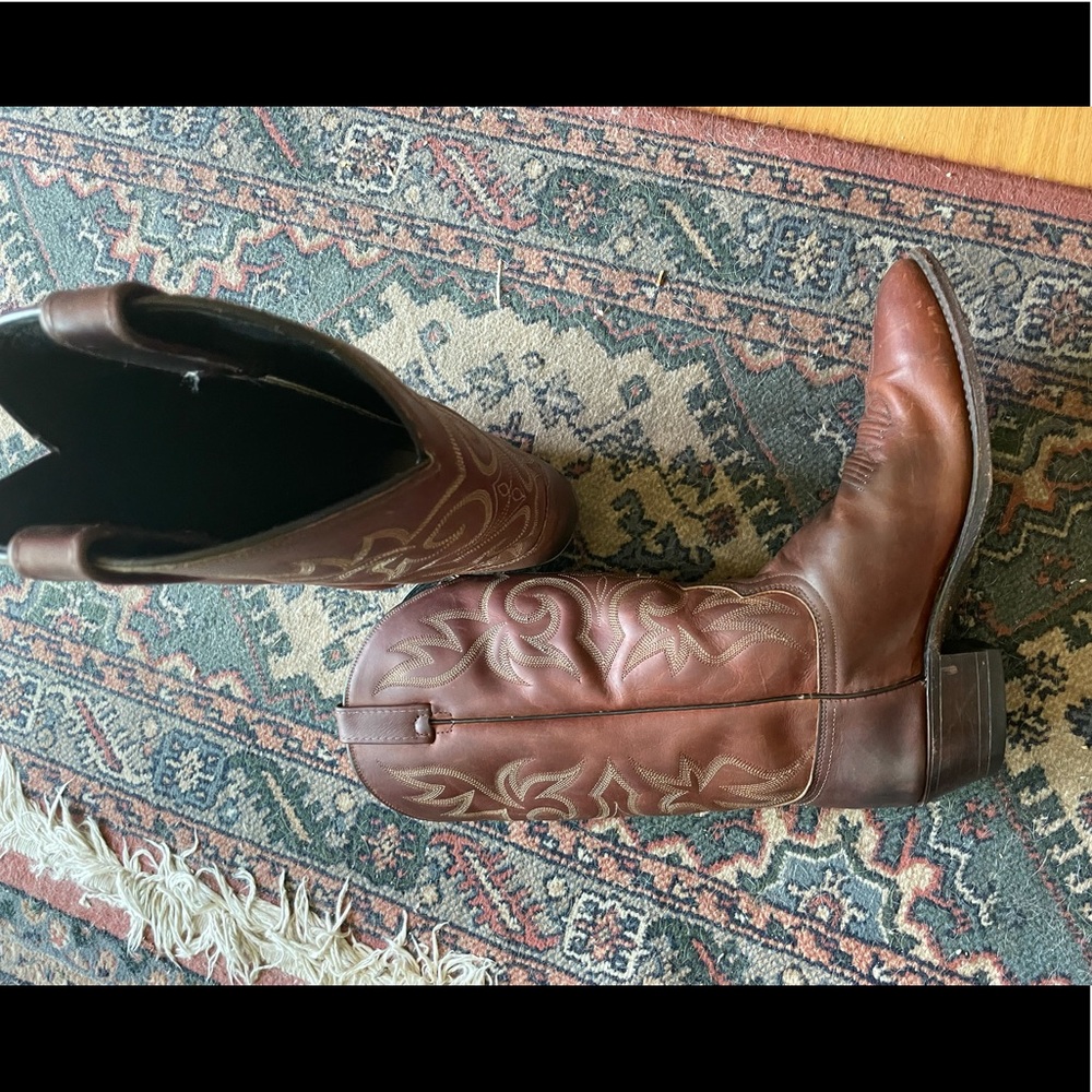 Dan Post Brown Leather Cowboy Boots